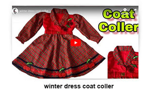 Winter dress coat coller