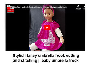 Stylish fancy umbrella frock cutting and stitching || baby umbrella frock