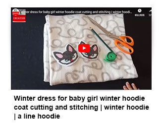 Winter dress for baby girl winter hoodie coat cutting and stitching | winter hoodie | a line hoodie