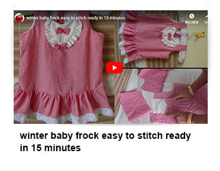Winter baby frock easy to stitch ready in 15 minutes