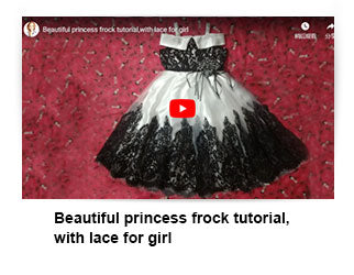 Beautiful princess frock tutorial,with lace for girl