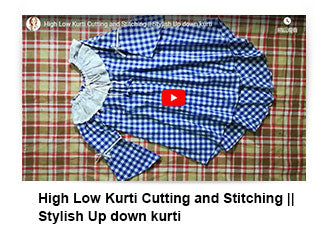 High Low Kurti Cutting and Stitching Stylish Up down kurti