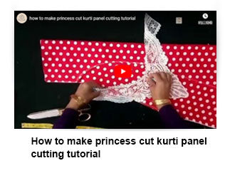 How to make princess cut kurti panel cutting tutorial