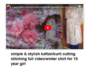 Simple & stylish kaftan/kurti cutting stitching full video/winter shirt for 15 year girl