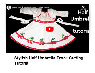 Stylish Half Umbrella Frock Cutting Tutorial