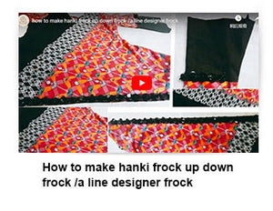 How to make hanki frock up down frock /a line designer frock