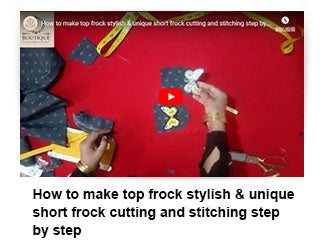 How to make top frock stylish & unique short frock cutting and stitching step by step