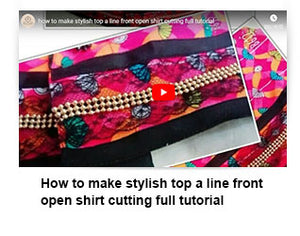 How to make stylish top a line front open shirt cutting full tutorial