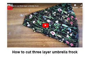 How to cut three layer umbrella frock
