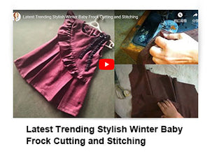 Latest Trending Stylish Winter Baby Frock Cutting and Stitching