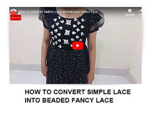 HOW TO CONVERT SIMPLE LACE INTO BEADED FANCY LACE