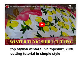 Top stylish winter tunic top/shirt,kurti cutting tutorial in simple style