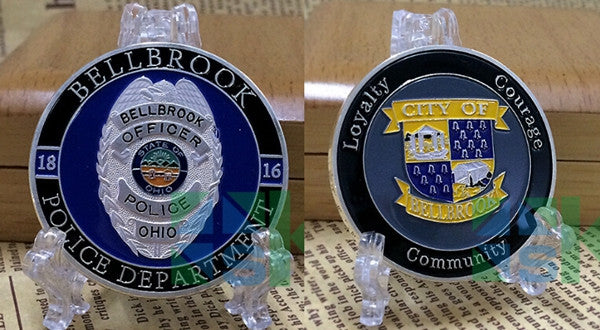This is a police challenge coin we made for US client