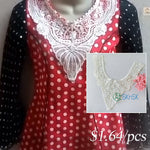 1PC/lot 36cm*36cm Plain White U Collar DIY Sew Handmade Stretch Lace Collar
