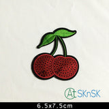 Red Cherry Iron On sew on Cartoon Patches 6.5cm*7.5cm