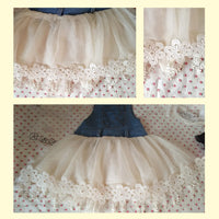 1Yard/lot Beige Flower Tassels Cotton Lace Fabric Trim Width 10cm