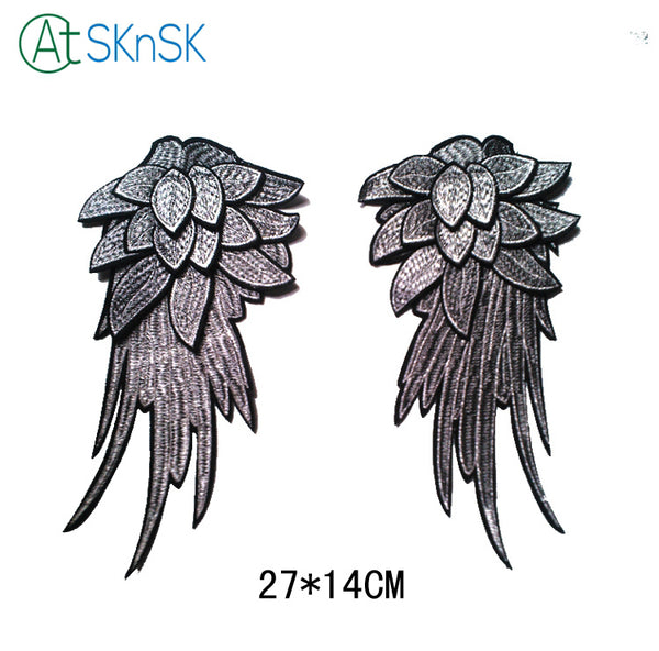 Set of 2 Angel Wings Lace Patch in 3 Color for Choice