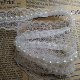 Fashion Sewing Clothes Accessories White 4CM Pearl Trims
