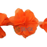 1Yard 8CM Wide Flower Lace Ribbons White Pink Orange Light Orange Red Multi Color