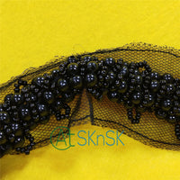 Bridal Patchwork DIY Gifts Garment White Black Pearl Beaded Trims