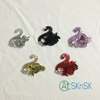 Colorful Red Purple Sequined Swan Patch 6*6CM