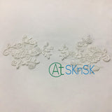 1Pair 3 Style White Lace Trim Flower for DIY Wedding Clothes Shirt Collar Decoration