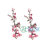 Plum Blossom Embroidery Patch DIY Iron-on Wintersweet Floral Patches 