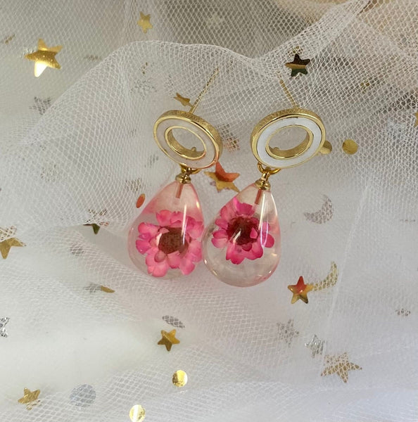 Flower Resin Earring | Resin Jewelry | Pressed Flower Jewelry | Botanical Earring | Mothers Day Gift | Handmade Flower Earring