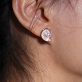 Dried flower earrings | Real flower personalized glass earrings | Gift for Her