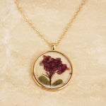 Purple Ammi Resin Dried Flower Necklace | Mother's Day Gift|