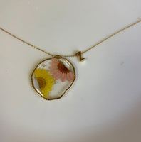 Colorful dried flower necklace | chrysanthemum necklace | mother's day gift accessories  Necklace gift for her