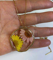 Colorful dried flower necklace | chrysanthemum necklace | mother's day gift accessories  Necklace gift for her