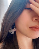 Acrylic Butterfly Love Flower dainty Earring | Handmade Circle Floral Earrings | Gift for Her | Dangle Earrings | Korea Jewelry for Mom|