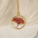 Resin Dried Narsissus Flower Bobuquet Necklace | Handmade  Jewelry|