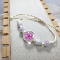 Handmade  Dried Flower Petal Bracelet |  New Mom Gift|
