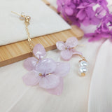 Gift For Her | Handmade Hydrangea Epoxy Trend Long Earrings | Mother¡®s Day Gift|