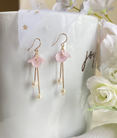 Handmade Hydrangea flower Long  Earrings | Real Hydrangeas flowers Resin Jewelry Earrings | Gifts for Sisters
