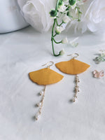 Real Leaves Ginkgo Leaf Epoxy Handmade Earrings | Real Flower Embossed Resin Earrings | Personalised Gift| Floral Earrings | Korea Earrings