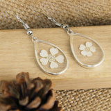 Handmade Cute Floral Resin Drop Earrings | Gift for mom|