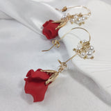 Handmade Petal Delicate Earrings | Gifts for Mom | Flower Jewelry|