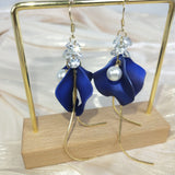 Blue Petal Stud Resin Earrings  | Gifts For Mom | Handmade Jewellery|