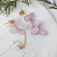 Gift For Her | Handmade Hydrangea Epoxy Trend Long Earrings | Mother¡®s Day Gift|
