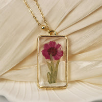 Resin Dried Real Flower Chrysanthemum Necklace | Mother's Day Gift|