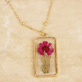 Resin Dried Real Flower Chrysanthemum Necklace | Mother's Day Gift|