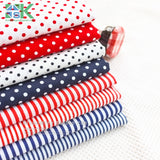 2016 Creative DIY Cotton Fabric, Fabric, Navy style red and blue stripe cloth flat - 100% dot design cotton clothes - fabric - south kingze - 1