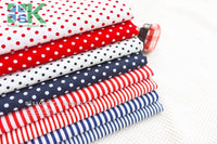 2016 Creative DIY Cotton Fabric, Fabric, Navy style red and blue stripe cloth flat - 100% dot design cotton clothes - fabric - south kingze - 11