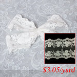 Diy Headwears Materials 11CM Bilateral Flower Lace Fabric